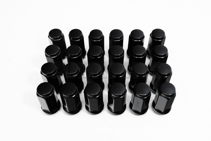 24x Black 14x1.5 Bulge Acorn Lug Nuts 1.75" For Chevy GMC Silverado Sierra 1500