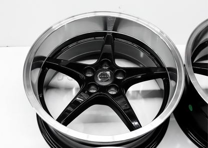 Gloss Black Machined Lip Wheels For Volvo Squared Set