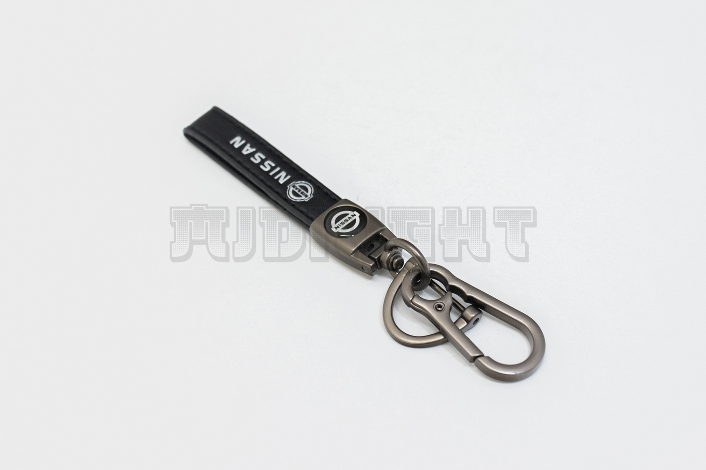 Nissan Black Leather Keychain