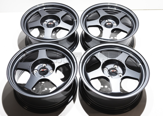 16" Gunmetal Desmond Regamaster EVO Style Wheels (4x100) Square Set
