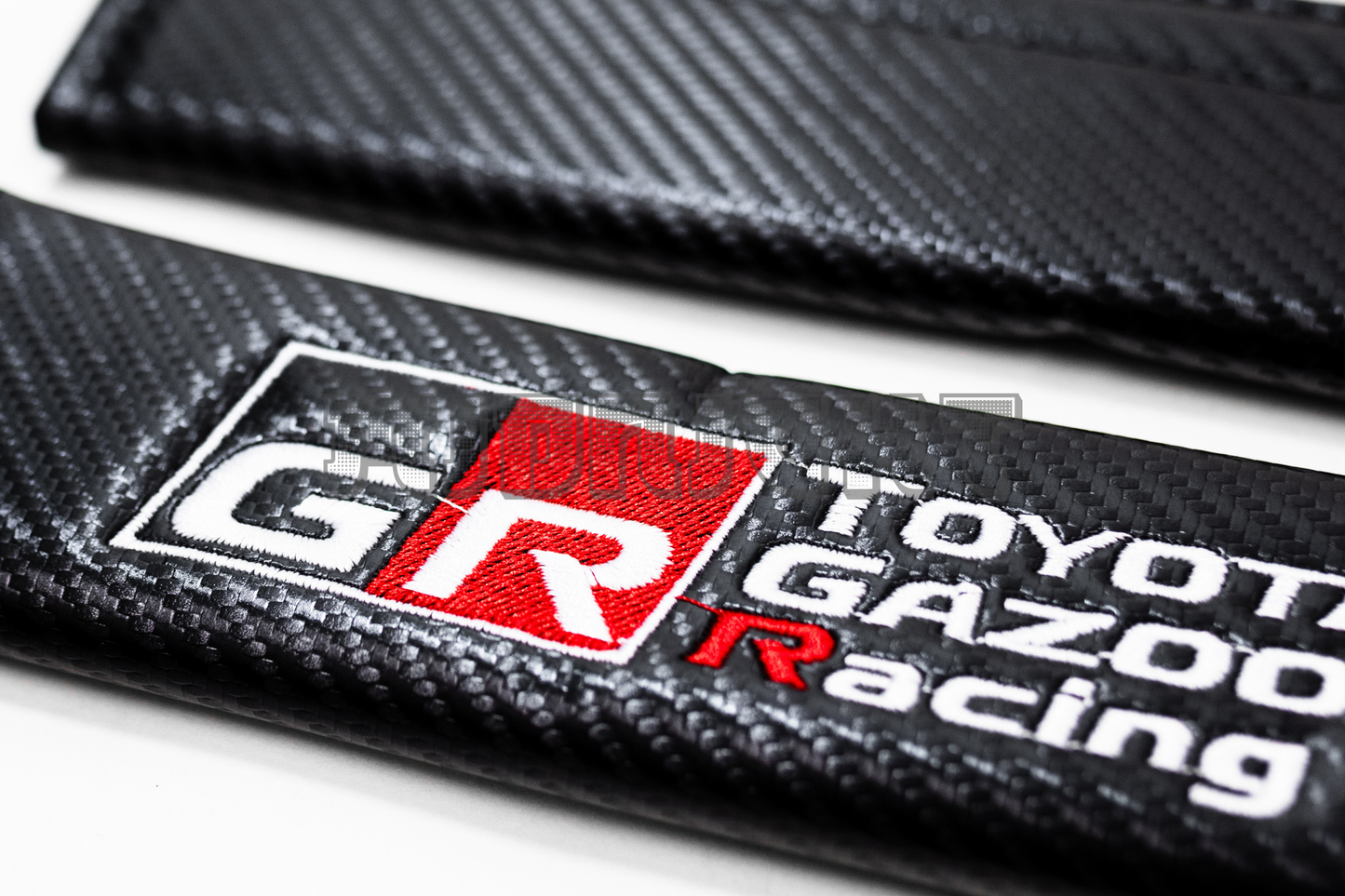 Toyota GR Gazoo Racing Carbon Fiber Style Seat Belt Strap Covers