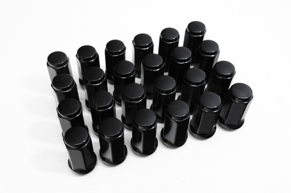 24x Black 14x1.5 Bulge Acorn Lug Nuts 1.75" For Chevy GMC Silverado Sierra 1500