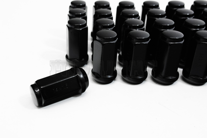 24x Black 14x1.5 Bulge Acorn Lug Nuts 1.75" For Chevy GMC Silverado Sierra 1500