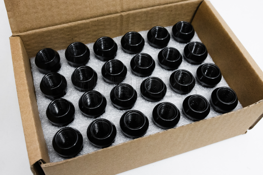 24x Black 14x1.5 Bulge Acorn Lug Nuts 1.75" For Chevy GMC Silverado Sierra 1500