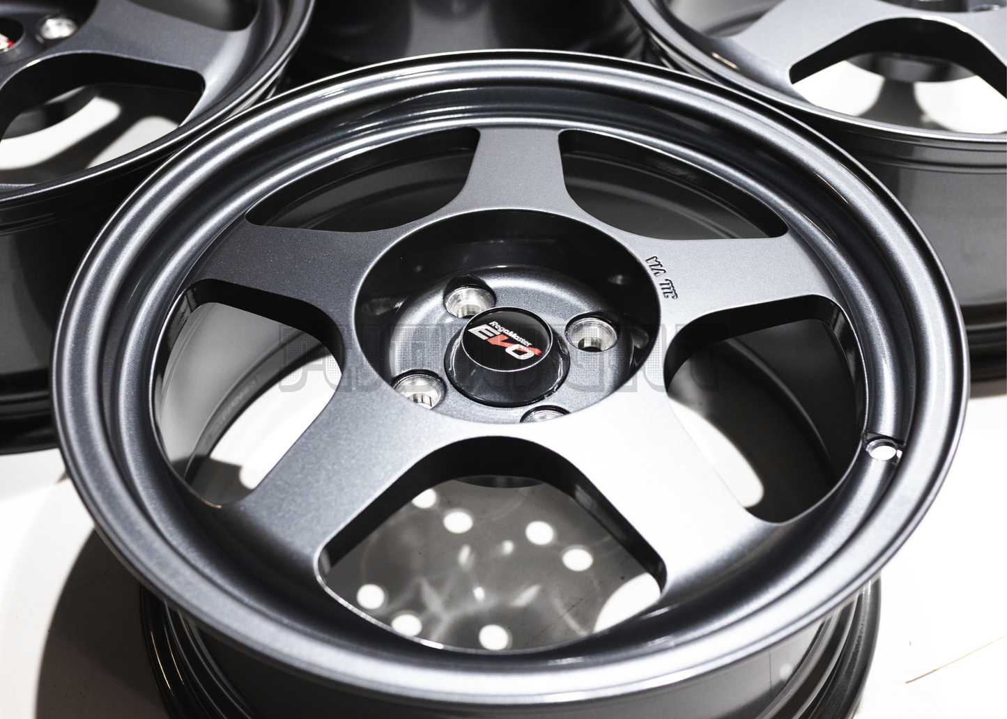 16" Gunmetal Desmond Regamaster EVO Style Wheels (4x100) Square Set