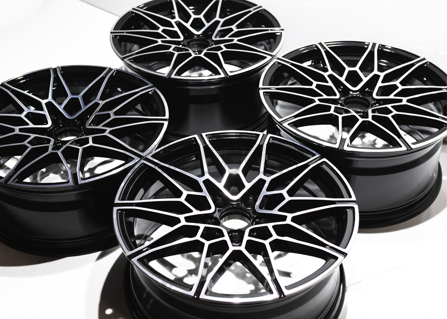 19" Gloss Black Machined M Sport Style Wheels For BMW (5x120) Staggered Set 19x8/9.0