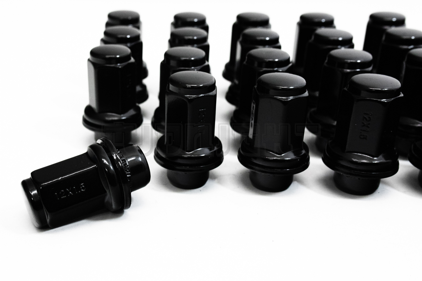 24x BLACK TOYOTA 4RUNNER TACOMA CRUISER FACTORY MAG SEAT LUG NUT M12x1.85