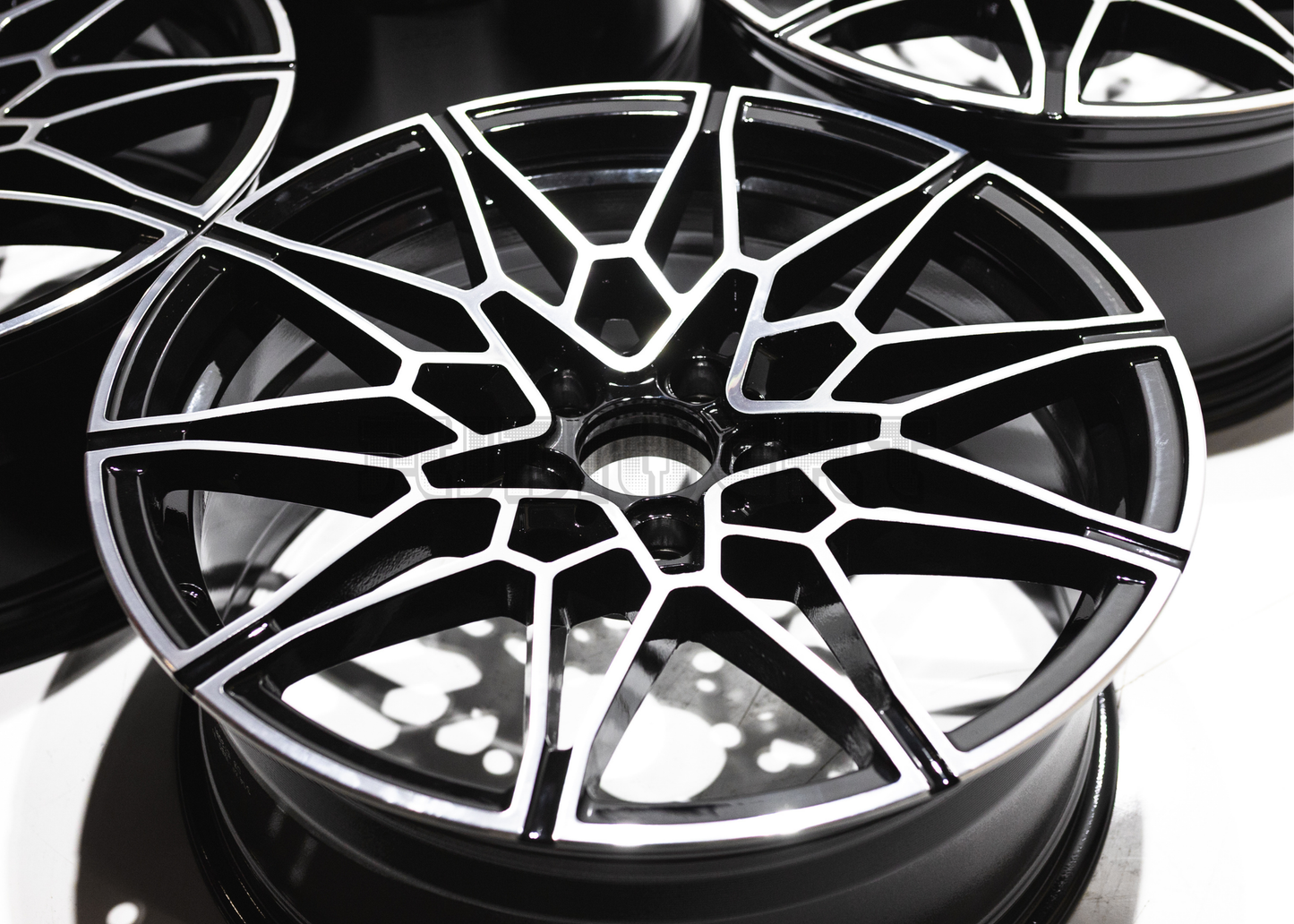 19" Gloss Black Machined M Sport Style Wheels For BMW (5x120) Staggered Set 19x8/9.0