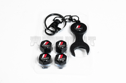 Toyota TRD Valve Stem Caps With Wrench Keychain