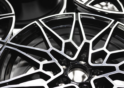 19" Gloss Black Machined M Sport Style Wheels For BMW (5x120) Staggered Set 19x8/9.0