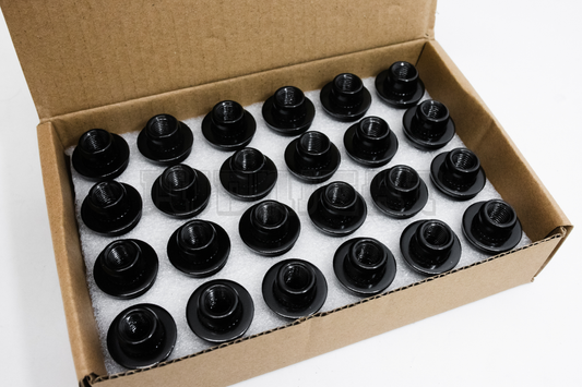 24x BLACK TOYOTA 4RUNNER TACOMA CRUISER FACTORY MAG SEAT LUG NUT M12x1.85