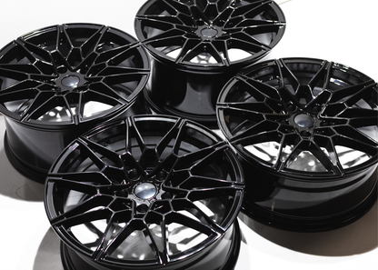 18" Gloss Black M Sport Style Wheels For BMW (5x120) Staggered Set 18x8/9.0