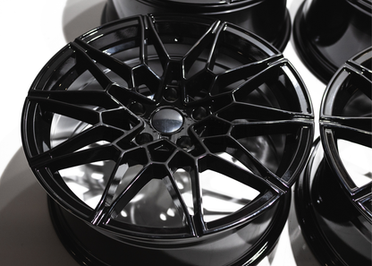 18" Gloss Black M Sport Style Wheels For BMW (5x120) Staggered Set 18x8/9.0