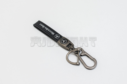 Mercedes-Benz Black Leather Keychain