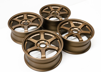 16" Bronze Wheels TE37 Style (5x114.3) Squared Set