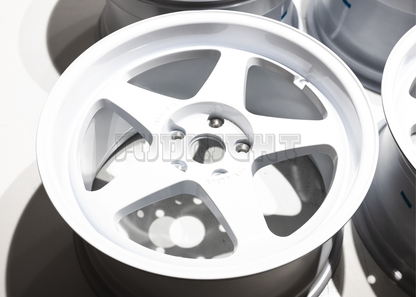 18" White AVID1 AV41 Style Wheels (5x114.3) Staggered Set 18x9.5/10.5