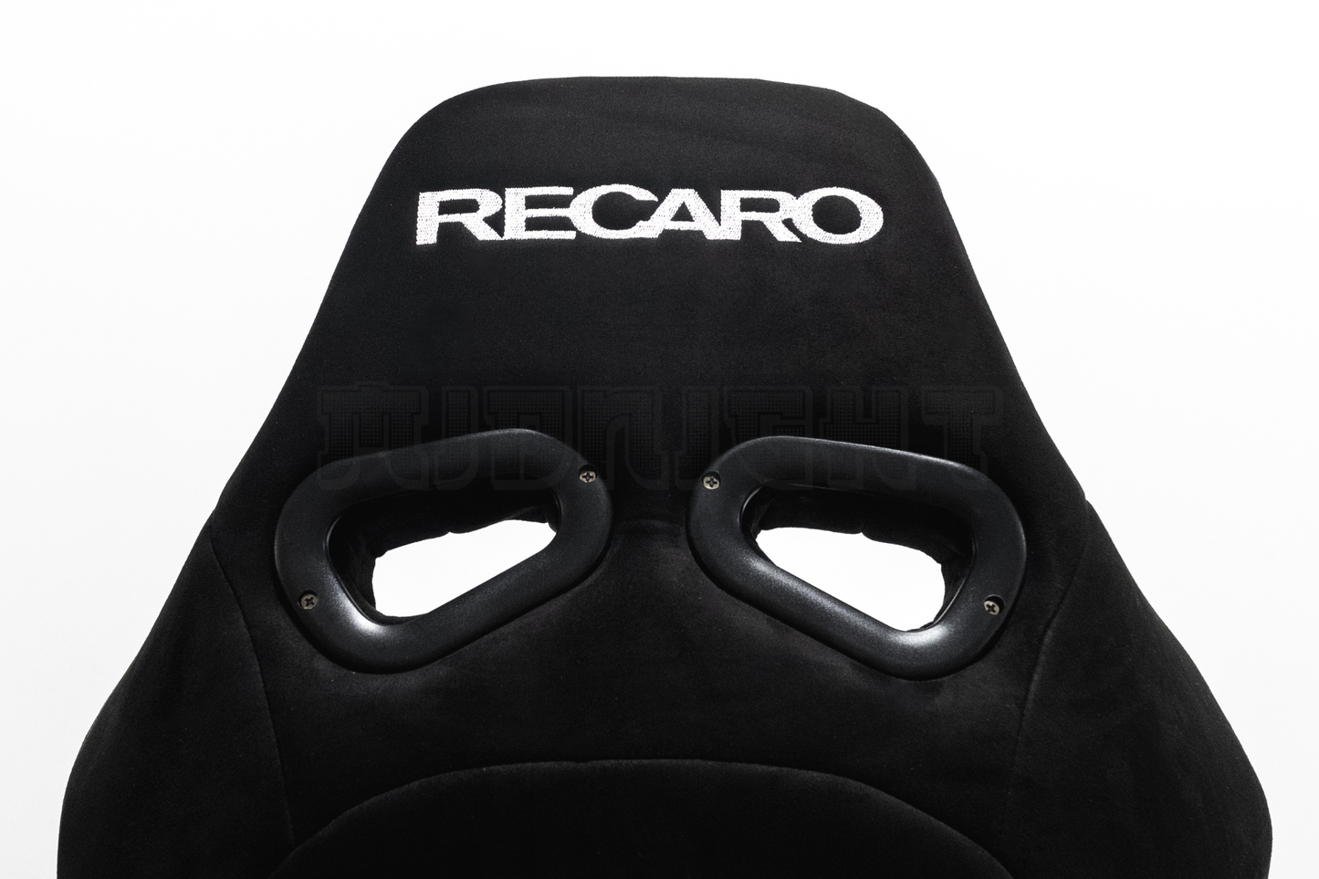 Recaro SR7 Style Black Suede Alcantara Stitch Reclinable Bucket Seat