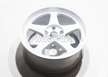 18" White AVID1 AV41 Style Wheels (5x114.3) Staggered Set 18x9.5/10.5