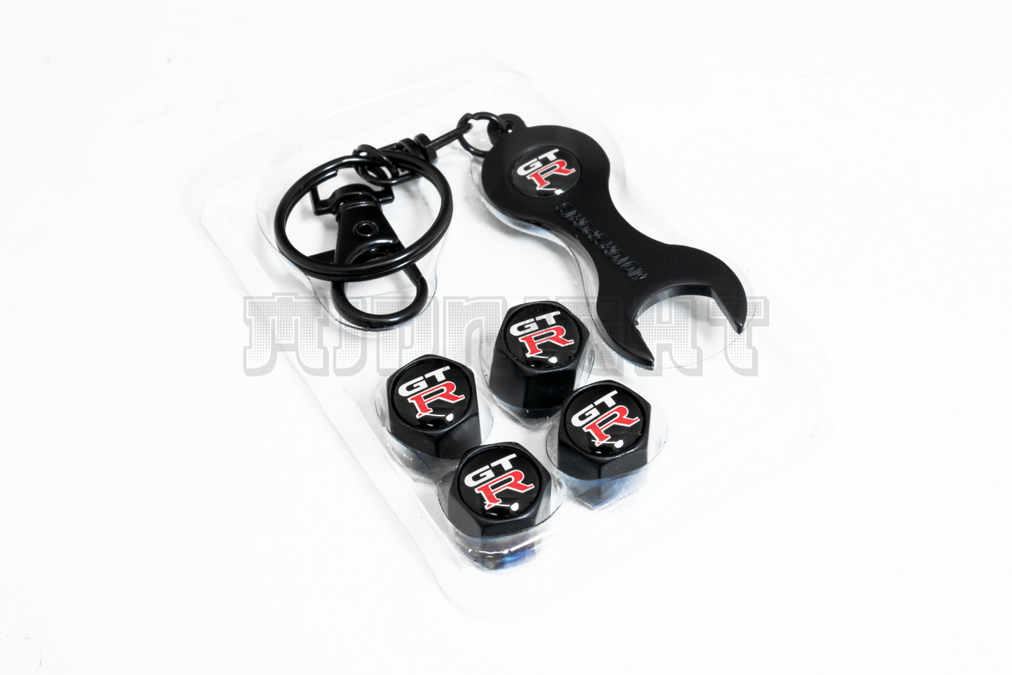 Nissan GT-R Valve Stem Caps With Wrench Keychain