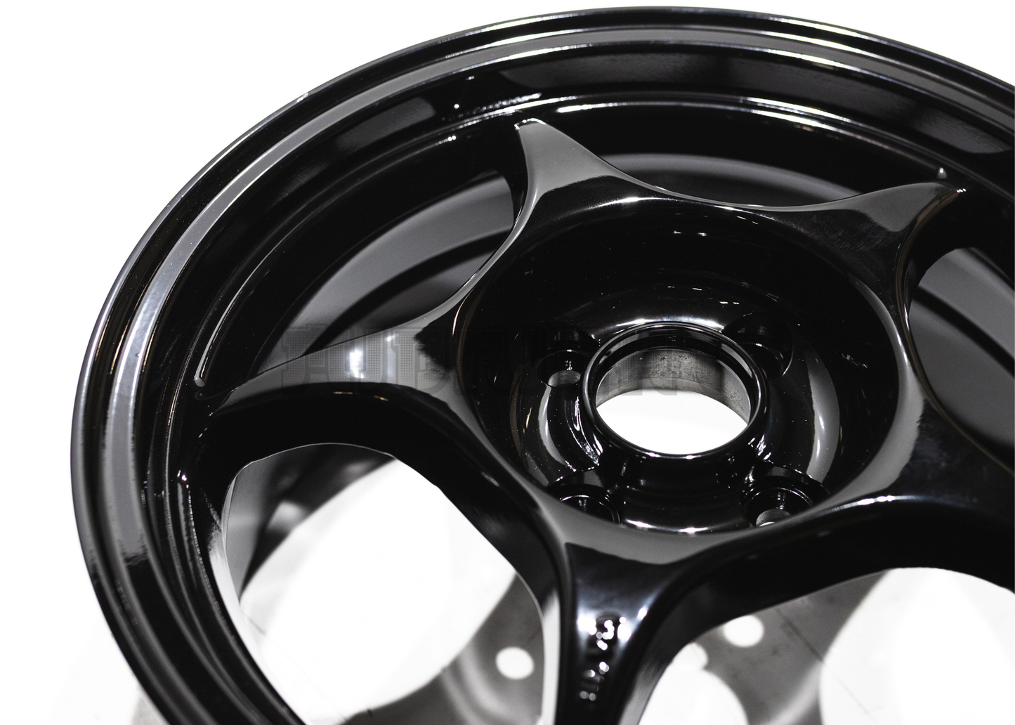 15" Gloss Black 5 Spoke JDM Wheels (4x100) Squared Set