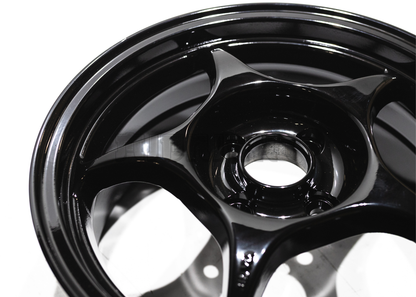 15" Gloss Black 5 Spoke JDM Wheels (4x100) Squared Set