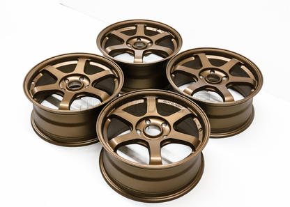 16" Bronze Wheels TE37 Style (5x114.3) Squared Set