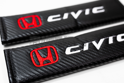 Honda Civic Carbon Fiber Style Seat Belt Strap Covers