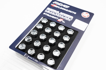 Rays Style DURA-NUTS Chrome Racing Quality Lug Nut Lock Set 12x1.25 / 12x1.5