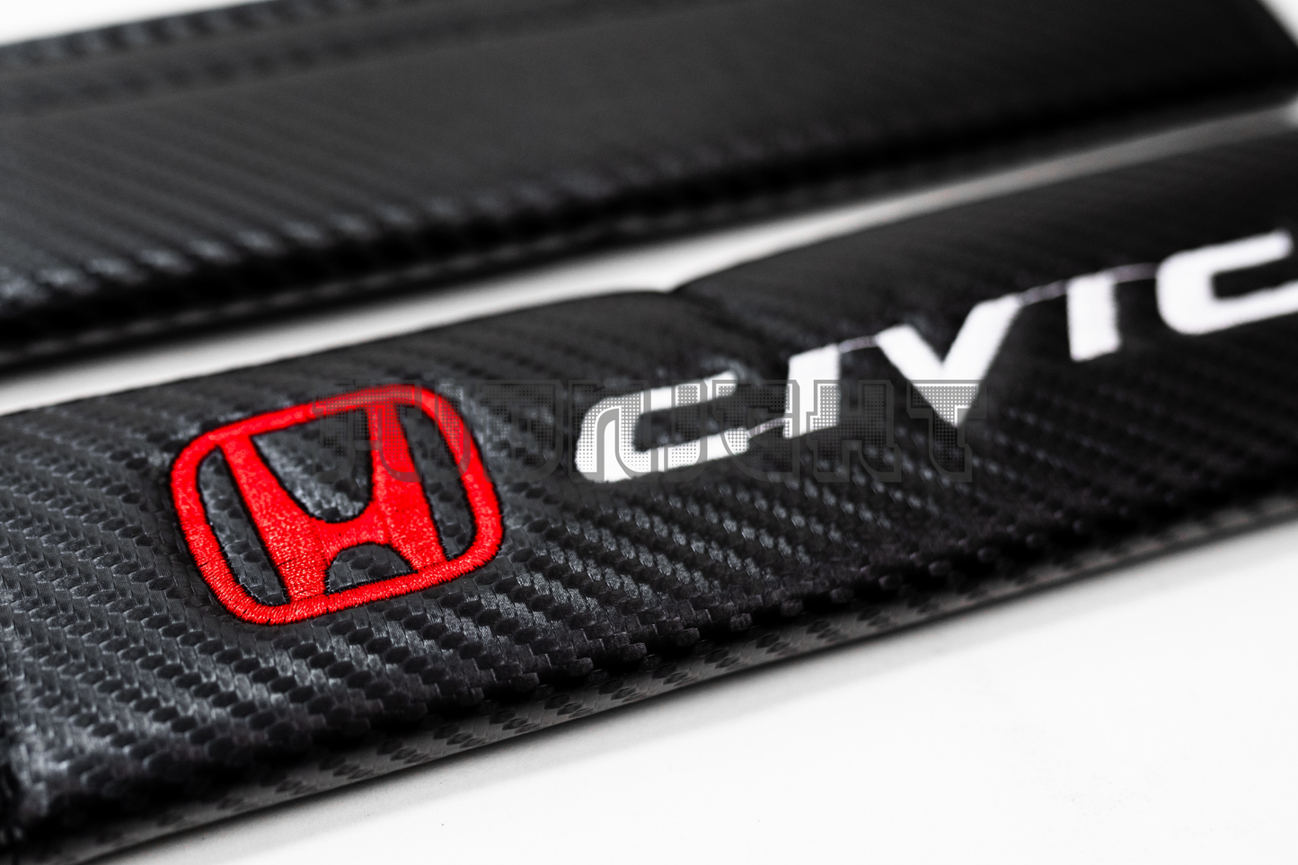 Honda Civic Carbon Fiber Style Seat Belt Strap Covers