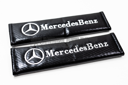 Mercedes Benz Carbon Fiber Style Seat Belt Strap Covers