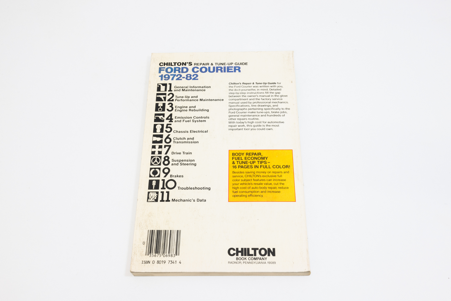 Ford Courier 1972-82 Chilton's Repair & Tune-Up Guide