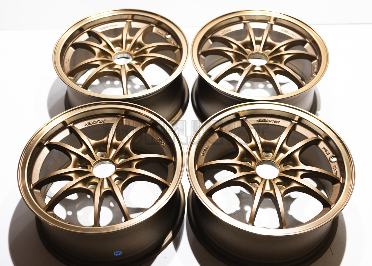 15" Bronze Mugen MF10 Style Wheels (5x114.3) Square Set