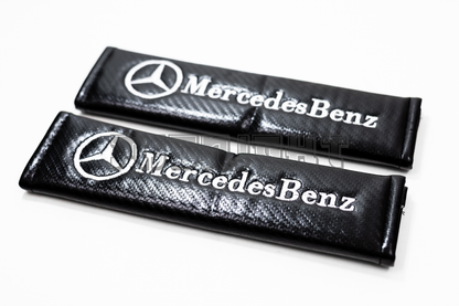 Mercedes Benz Carbon Fiber Style Seat Belt Strap Covers