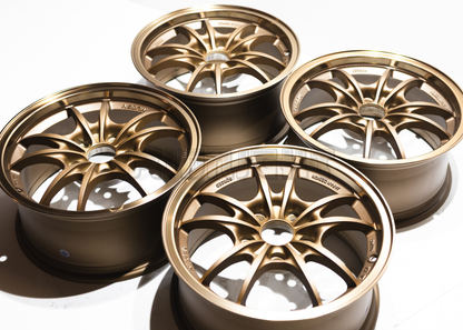 15" Bronze Mugen MF10 Style Wheels (5x114.3) Square Set
