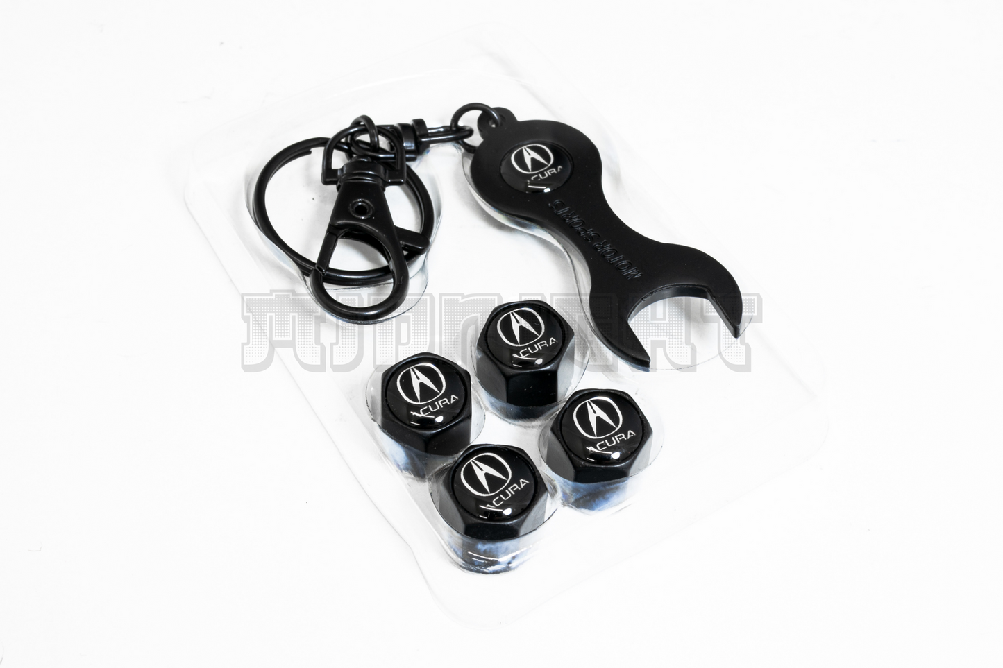 Acura Valve Stem Caps With Wrench Keychain