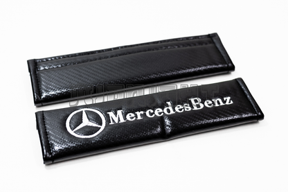 Mercedes Benz Carbon Fiber Style Seat Belt Strap Covers