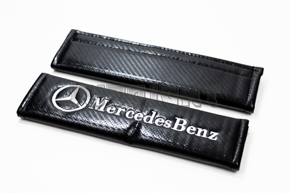 Mercedes Benz Carbon Fiber Style Seat Belt Strap Covers