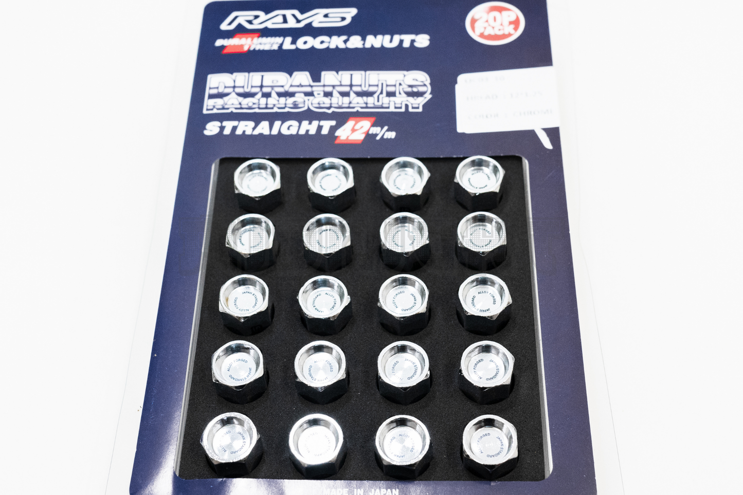 Rays Style DURA-NUTS Chrome Racing Quality Lug Nut Lock Set 12x1.25 / 12x1.5