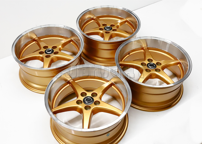 Orange Machined Lip Wheels For Volvo Squared Set