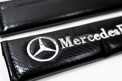 Mercedes Benz Carbon Fiber Style Seat Belt Strap Covers