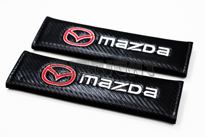 Mazda Carbon Fiber Style Seat Belt Strap Covers