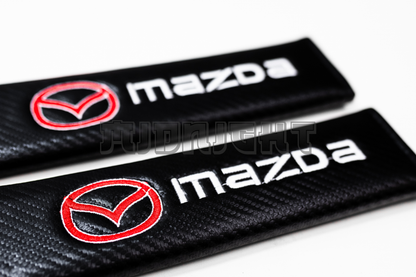 Mazda Carbon Fiber Style Seat Belt Strap Covers