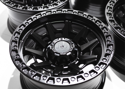 16" Matte Black Rhino Style Wheels (5x139.7) Square Set