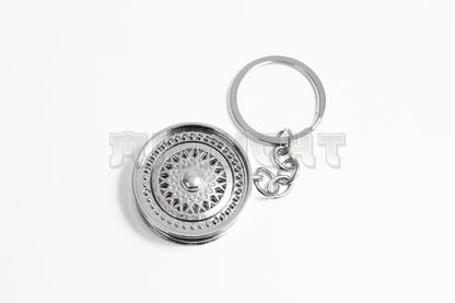 Chrome BBS Style Wheel Keychain