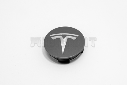 Set Of Four Tesla Gunmetal Gray Center Hub Caps