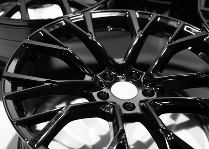 22" Gloss Black M Sport Style Wheels For BMW (5x120) Staggered Set 22x9.5/10.5