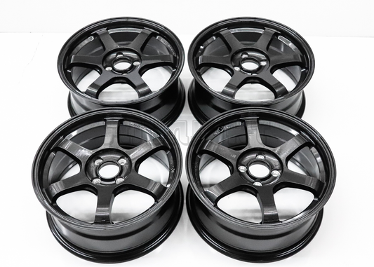 16" Gunmetal Wheels TE37 Style (4x100) Squared Set