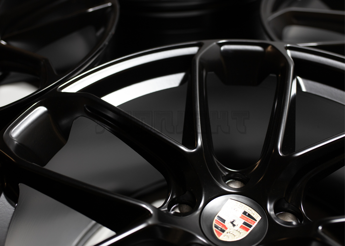 22" Matte Black Machined Wheels For Porsche (5x130) Staggered Set 22x9.5/11.5