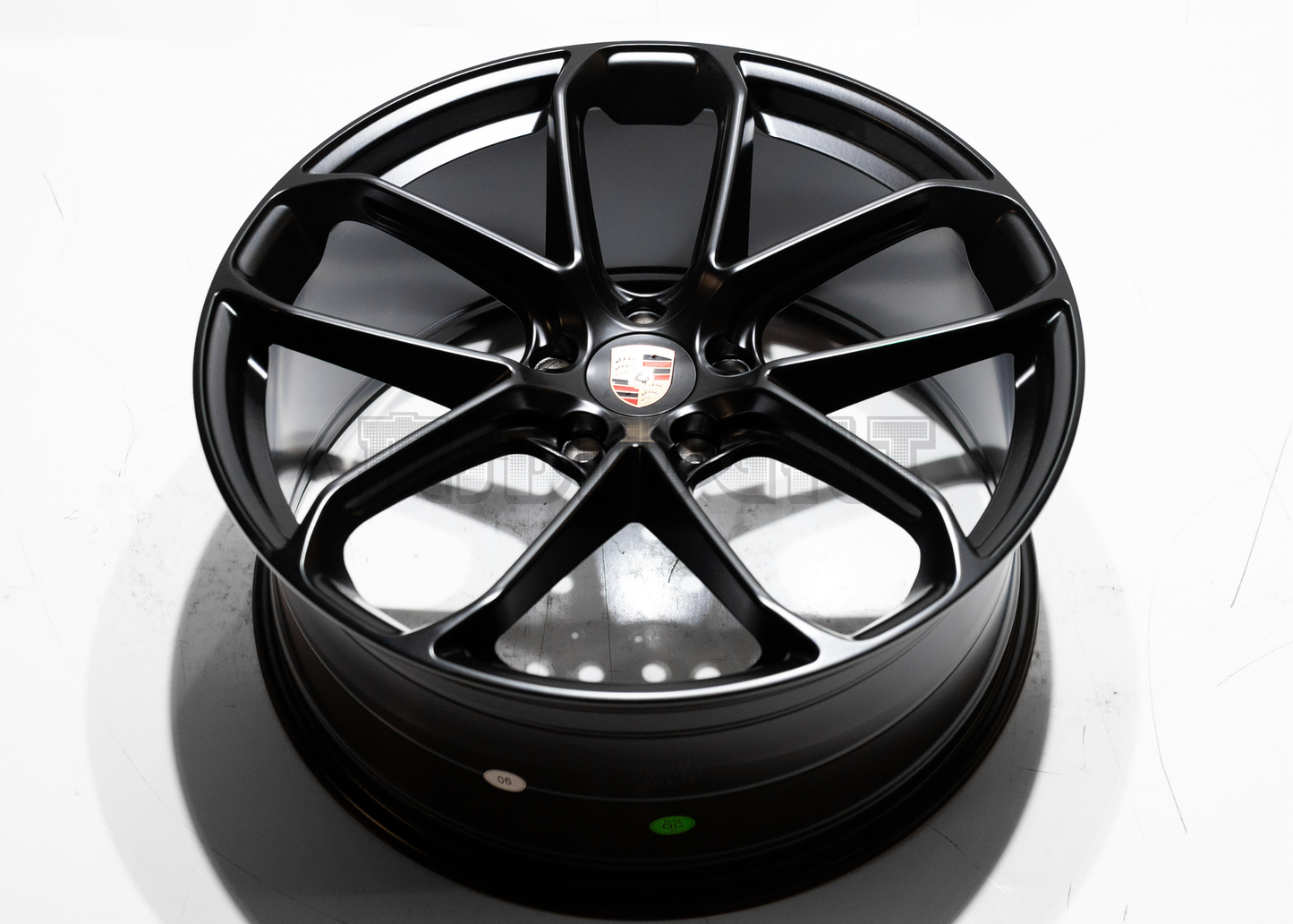 22" Matte Black Machined Wheels For Porsche (5x130) Staggered Set 22x9.5/11.5