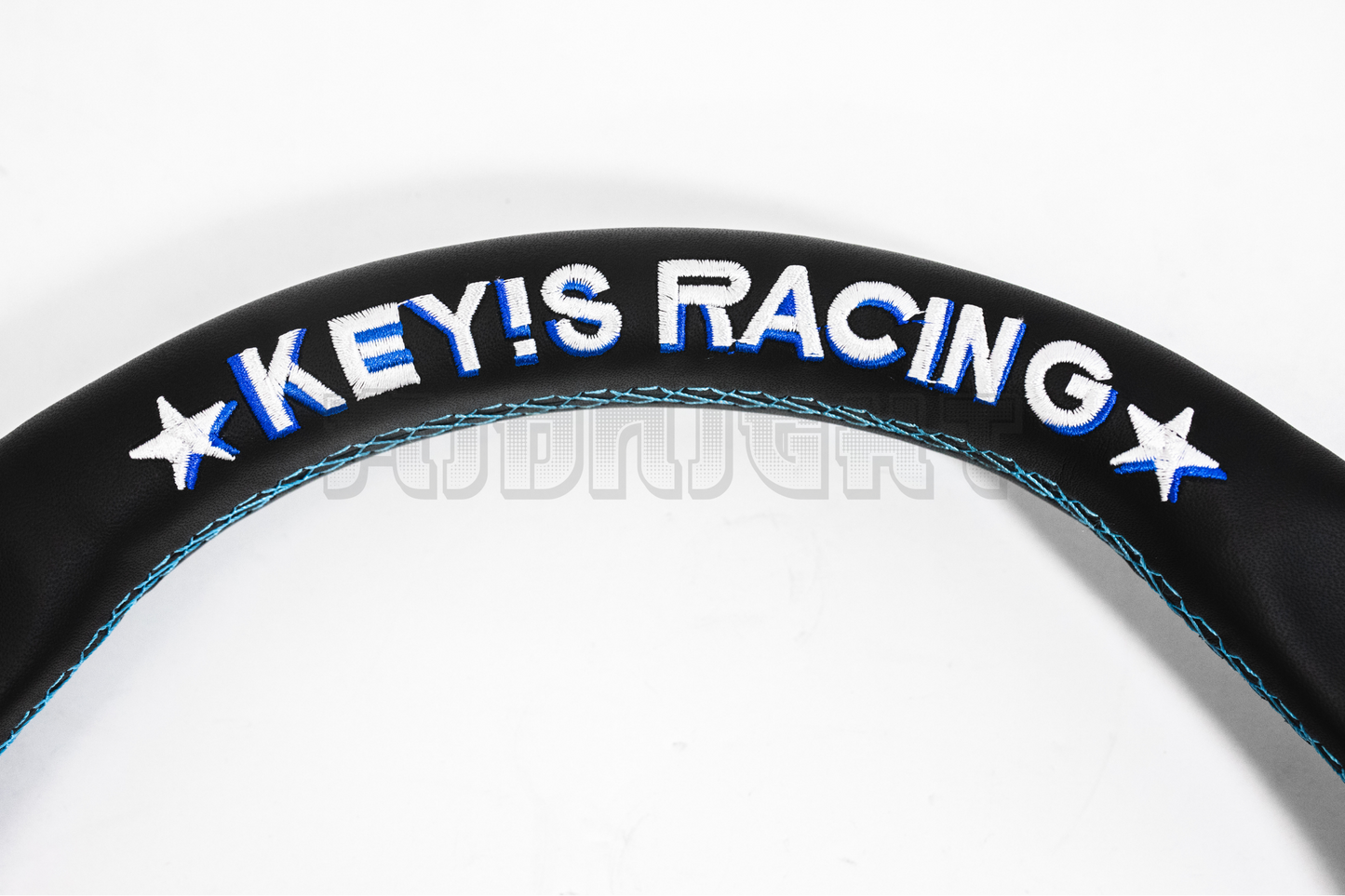 KEY'S RACING D-Shape Semi-Deep Style 340mm Leather Steering Wheel